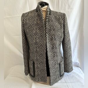 Dana Buchman Wool Herringbone Jacket Blazer Size 8